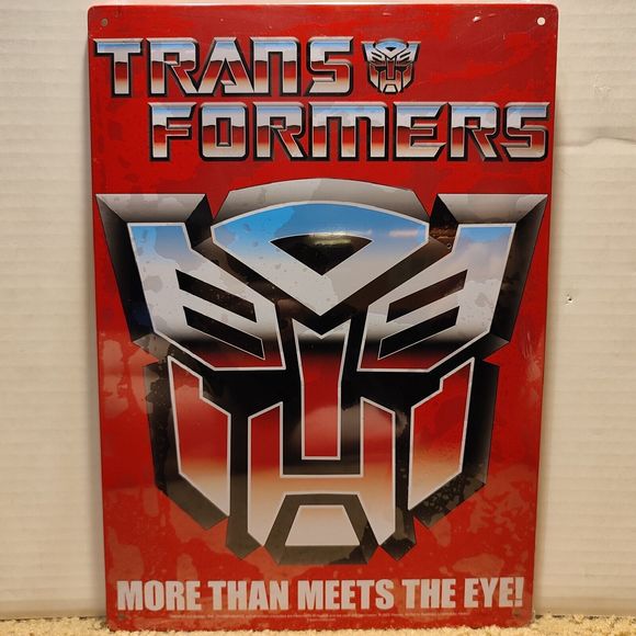 Transformers Metal Tin Sign Wall Hanging Official Hasbro Collectible Decoration - Picture 2 of 2